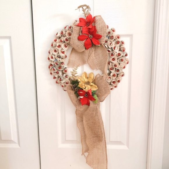 NEW Christmas Wreath Handmade - Picture 2 of 8